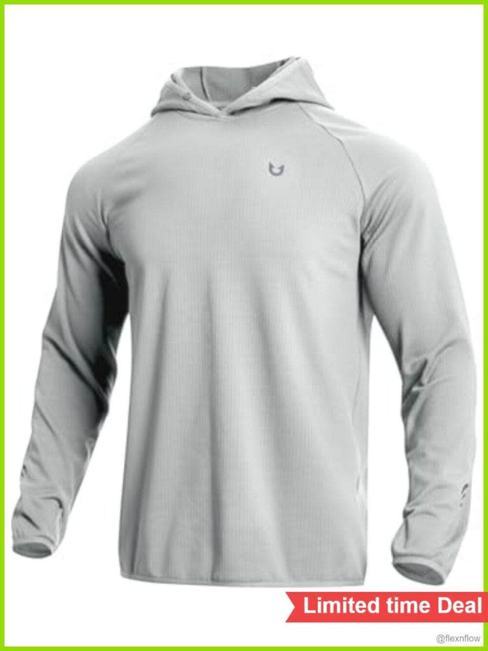 Men's Waffle Knit Thermal Fleece Hoodie Athletic Running Pullover